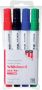 Afbeeldingen van Whiteboardmarker Quantore rond 1-1.5mm 4 stuks assorti