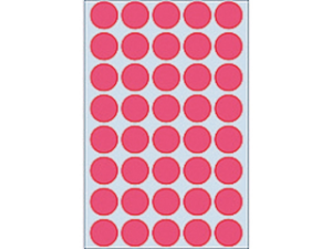 Afbeeldingen van Herma etiket rond, 19 mm, verpakking 960 stuks, 2256, fluor rood