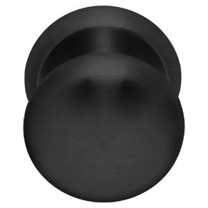 Afbeeldingen van Oxloc Voordeurknop rond rvs mat zwart 70 mm