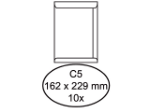 Afbeeldingen van Store envelop akte c5 162x229 100gram 10stuks wit, xo qua stor3110 