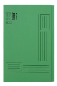 Afbeeldingen van Vouwmap Quantore Folio ongelijke zijde 250gr groen