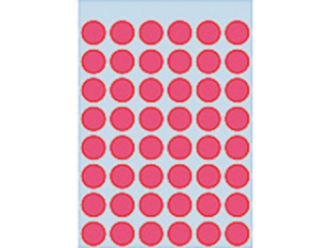 Afbeeldingen van Herma etiket rond, 12 mm, verpakking 240 stuks, 1866, fluor rood