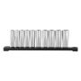 Afbeeldingen van MILWAUKEE® Doppenset 3/8” FOUR FLAT™ lang (10-delig)