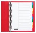 Afbeeldingen van Tabbladen Quantore 23-gaats 10-delig assorti tabs PP