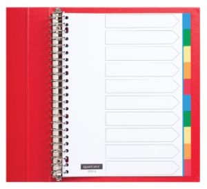 Afbeeldingen van Tabbladen Quantore 23-gaats 10-delig assorti tabs PP