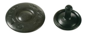 Afbeeldingen van Vrijgezellenknoop  messing gebronsd Cleo Bovendeel (100)