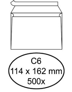 Afbeeldingen van Envelop Quantore bank C6 114x162mm zelfklevend wit 500 stuks