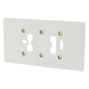 Afbeeldingen van Montageplaat met felsmoer - m4 - dubbel - polarwit