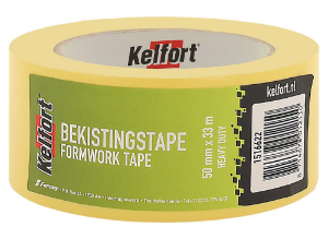 Afbeeldingen van Kelfort Bekistingstape geel 50mmx33m