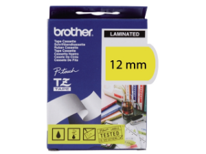 Afbeeldingen van Brother labeltape, 12 mm x 8 meter, tze-631, geel/zwart