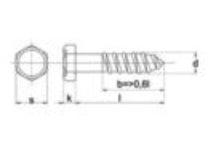 Afbeeldingen van Houtdraadbout geg.       4.6 12x110