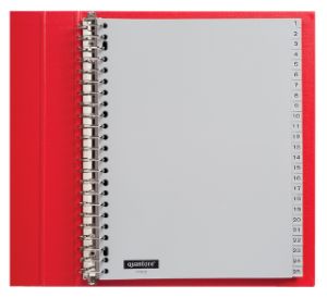 Afbeeldingen van Tabbladen Quantore 23-gaats 1-100 genummerd grijs PP