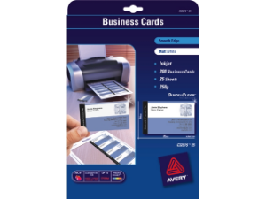 Afbeeldingen van Avery visitekaart, 85 x 54 mm, verpakking 200 stuks, c32015-25, mat