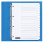 Afbeeldingen van Tabbladen Quantore 4-gaats 20-delig met alfabet wit karton