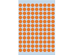Afbeeldingen van Herma etiket rond, 8 mm, verpakking 540 stuks, 1844, fluor oranje