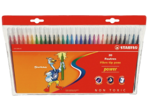 Afbeeldingen van Stabilo viltstift power, verpakking 30 stuks, 280/30-01, non-permanent, assortiment