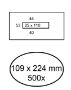 Afbeeldingen van Envelop Quantore 109x224mm midden venster 25x110mm 500 stuks