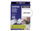 Afbeeldingen van Brother labeltape, 24 mm x 8 meter, tze-151, transparant/zwart