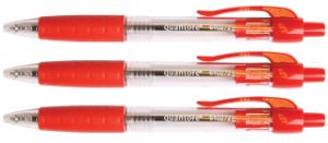 Afbeeldingen van Balpen Quantore Grip drukknop rood medium
