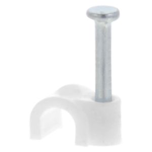 Afbeeldingen van Q-Link kabelclip rond - 5 mm - wit  blister a 50 stuks