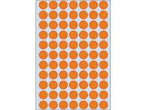 Afbeeldingen van Herma etiket rond, 13 mm, verpakking 1848 stuks, 2234, fluor oranje