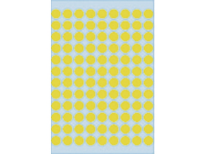 Afbeeldingen van Herma etiket rond, 8 mm, verpakking 540 stuks, 1841, geel