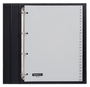 Afbeeldingen van Tabbladen Quantore 4-gaats 1-52 genummerd grijs PP