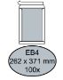 Afbeeldingen van Envelop Quantore bordrug EB4 262x371mm zelfklevend wit 100 stuks