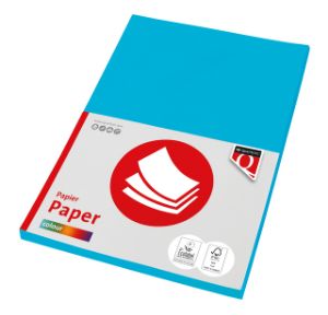 Afbeeldingen van Kopieerpapier Quantore Colour A4 120gr azuurblauw 100 vel