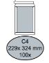 Afbeeldingen van Envelop Quantore bordrug C4 229x324mm zelfklevend wit 100 stuks