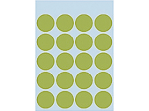 Afbeeldingen van Herma etiket rond, 19 mm, verpakking 100 stuks, 1878, fluor groen