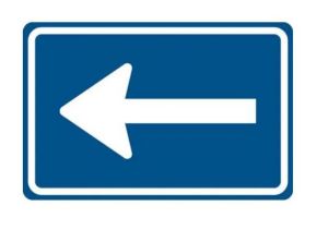 Afbeeldingen van Verkeersbord C03 600x400mm eenrichtingsverkeer reflectieklasse 3 folie