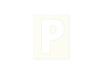 Afbeeldingen van Pickup letter p wit , 80 mm
