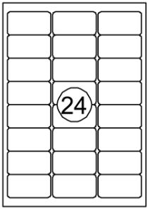 Afbeeldingen van Etiket Quantore 63.5x33.9mm 2400 stuks