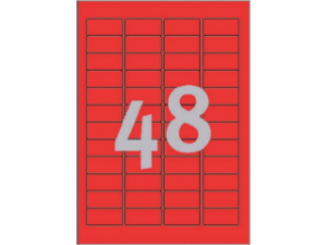 Afbeeldingen van Zweckform etiket, 45.7 x 21.2 mm, verpakking 960 stuks, l6038-20, rood
