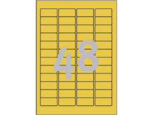 Afbeeldingen van Zweckform etiket, 45.7 x 21.2 mm, vepakking 960 stuks, l6041-20, geel