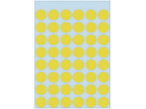 Afbeeldingen van Herma etiket rond, 12 mm, verpakking 240 stuks, 1861, geel