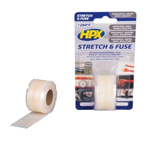 Afbeeldingen van HPX strech & fuse isolatietape transparant 25mm x 3m zelfvulkaniserend