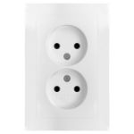 Afbeeldingen van Berker S1 contactdoos inbouw - 2-voudig - polarwit