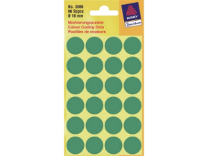 Afbeeldingen van Zweckform etiket, 18 mm, verpakking 96 stuks, 3006, groen