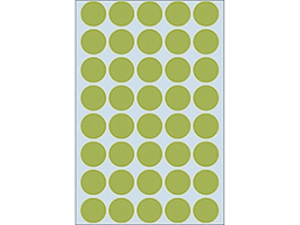 Afbeeldingen van Herma etiket rond, 19 mm, verpakking 1280 stuks, 2255, groen