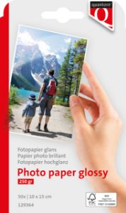 Afbeeldingen van Fotopapier Quantore 10x15cm glans 50 vel 250gr