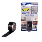 Afbeeldingen van HPX strech & fuse isolatietape zwart 25mm x 3m zelfvulkaniserend