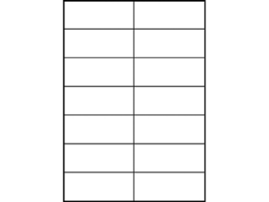 Afbeeldingen van Zweckform etiket, 105 x 42.3 mm, verpakking 1400 stuks, 3653, wit