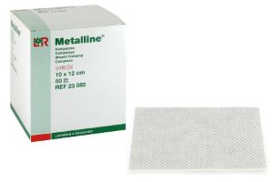 Afbeeldingen van Metalline/Alupad Wondkompres steriel 10x15cm, 1st