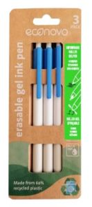 Afbeeldingen van Econovo gelschrijver uitwisbaar blauw 3 stuks