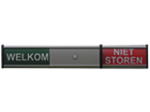 Afbeeldingen van Posta infobord, 125 x 30 mm, welkom/niet storen, 39202