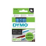 Afbeeldingen van Labeltape Dymo LabelManager D1 polyester 19mm zwart op blauw S0720860
