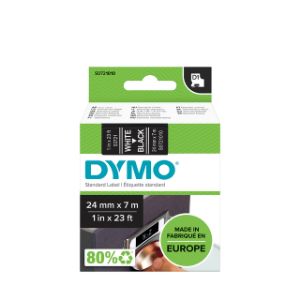 Afbeeldingen van Labeltape Dymo LabelManager D1 polyester 24mm wit op zwart S0721010