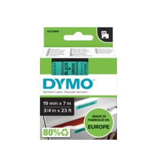 Afbeeldingen van Labeltape Dymo LabelManager D1 polyester 19mm zwart op groen S0720890